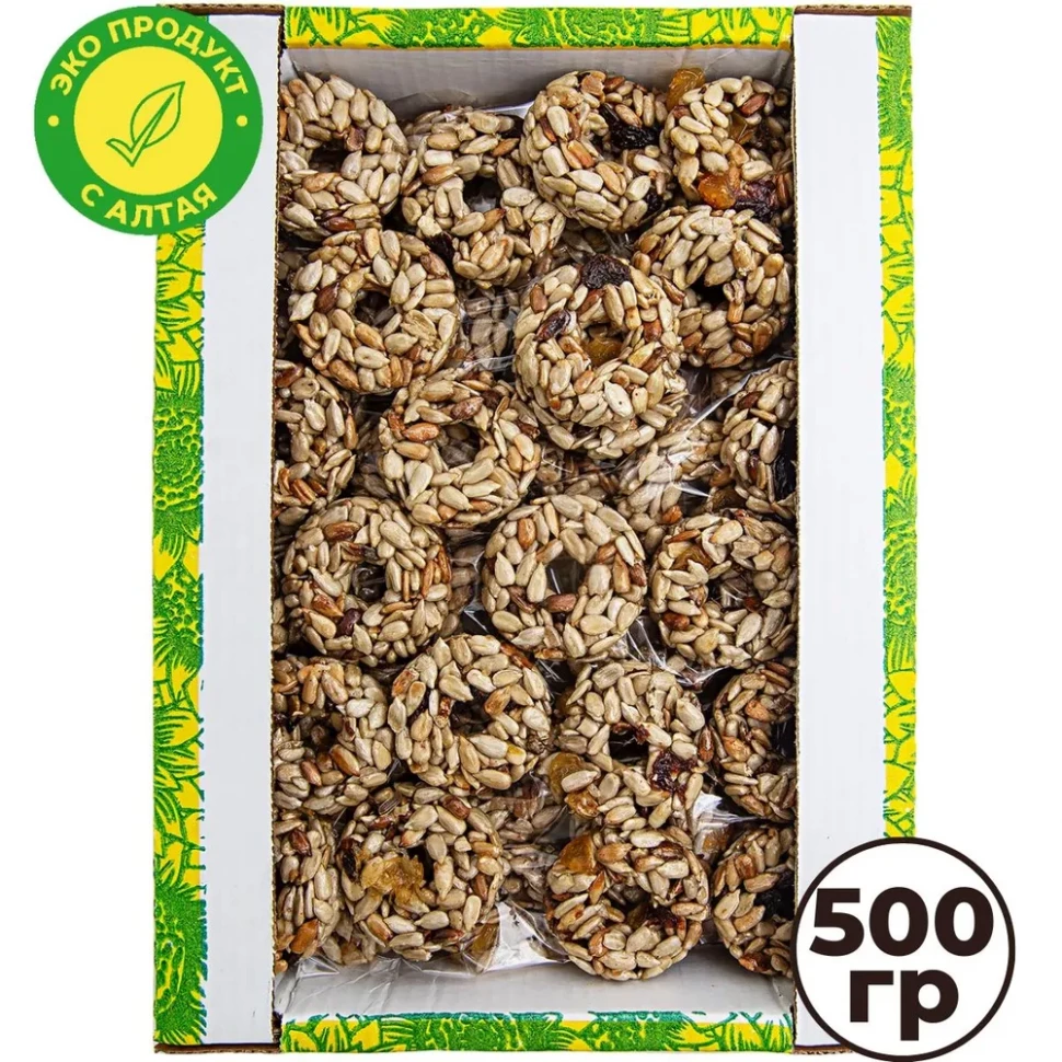  Козинаки из подсолнечника с медом и сухофруктами "Зачетные" 500г в Электростали