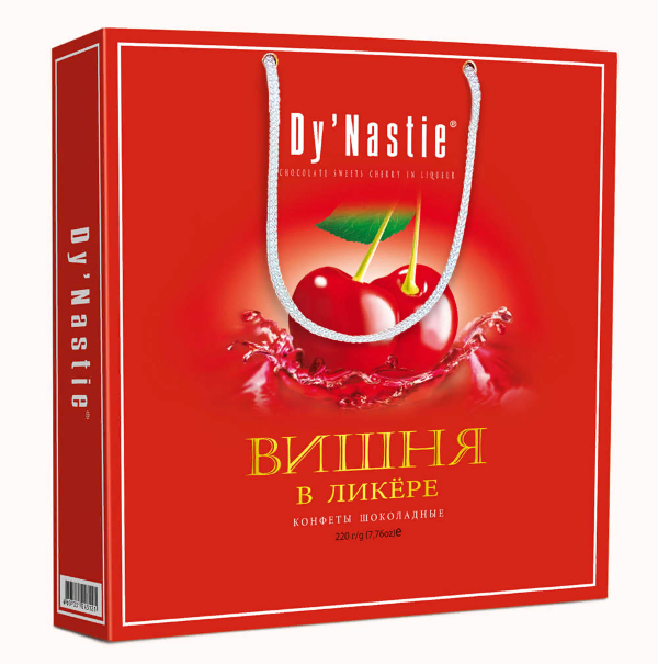 №3 Династия Сумка Конфеты "Вишня в ликере", 220г  в Электростали